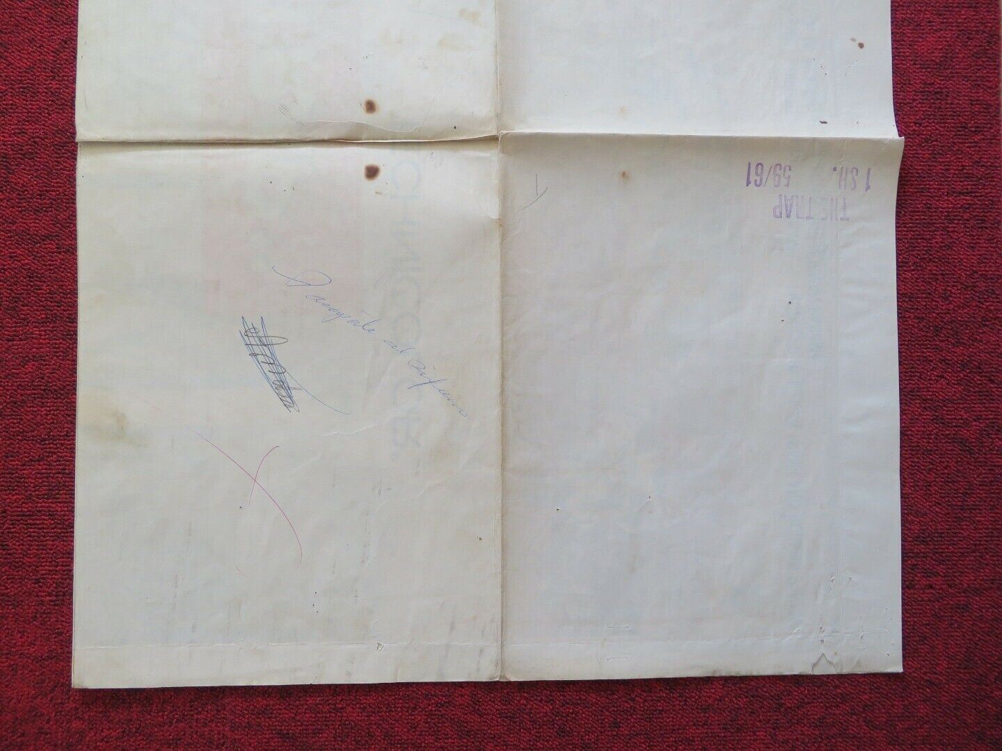 THE TRAP FOLDED US ONE SHEET POSTER RICHARD WIDMARK LEE J.COBB 1959 Movie posters