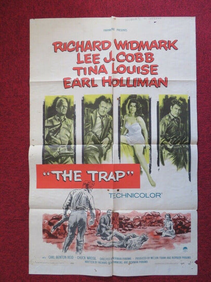 THE TRAP FOLDED US ONE SHEET POSTER RICHARD WIDMARK LEE J.COBB 1959 Movie posters