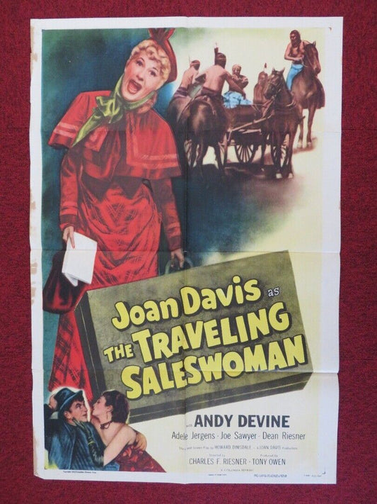 THE TRAVELING SALESWOMAN ONE FOLDED US ONE SHEET POSTER JOAN DAVIS A. DEVINE '50 Movie posters