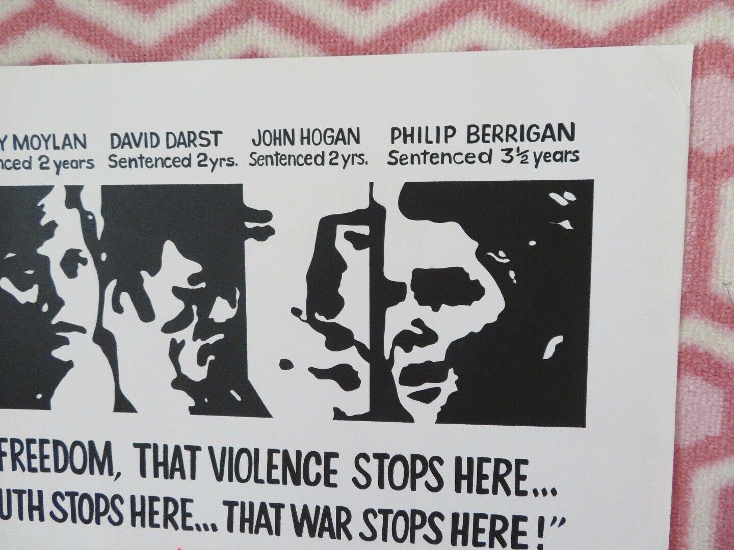 THE TRIAL OF THE CATONSVILLE NINE FOLDED US ONE SHEET POSTER GORDON DAVIDSON '72 - Rendezvous Cinema