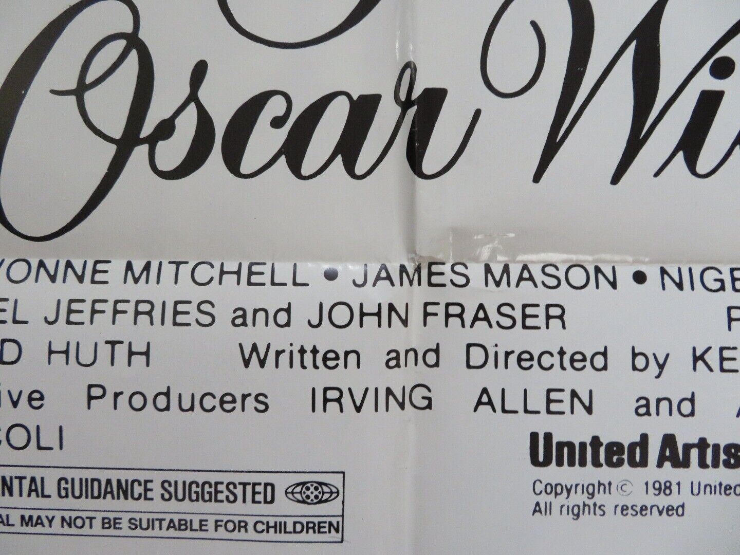 THE TRIALS OF OSCAR WILDE FOLDED US ONE SHEET POSTER PETER FINCH 1981 Movie posters