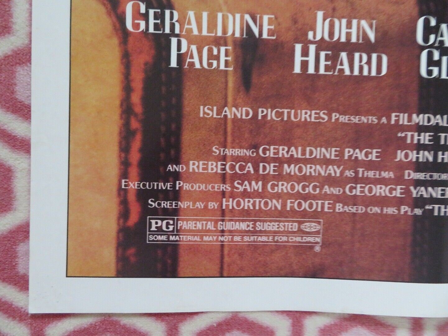 THE TRIP TO BOUNTIFUL FOLDED US ONE SHEET POSTER GERALDINE PAGE JOHN HEARD 1985 Movie posters