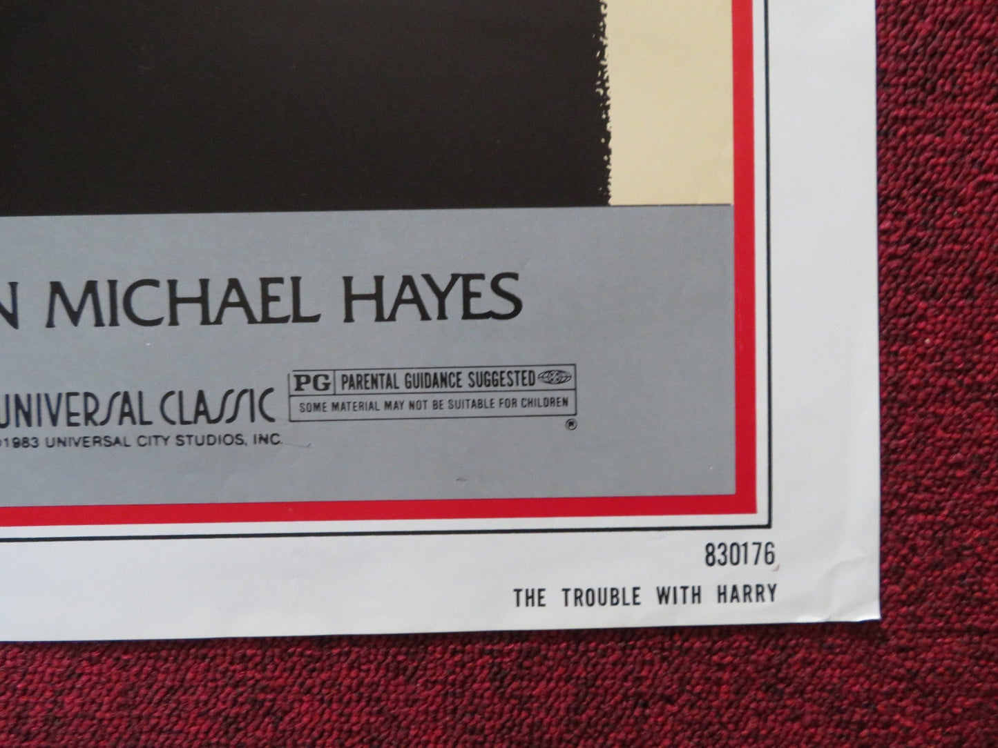 THE TROUBLE WITH HARRY FOLDED US ONE SHEET POSTER ALFRED HITCHCOCK 1983 Rendezvous Cinema Movie posters