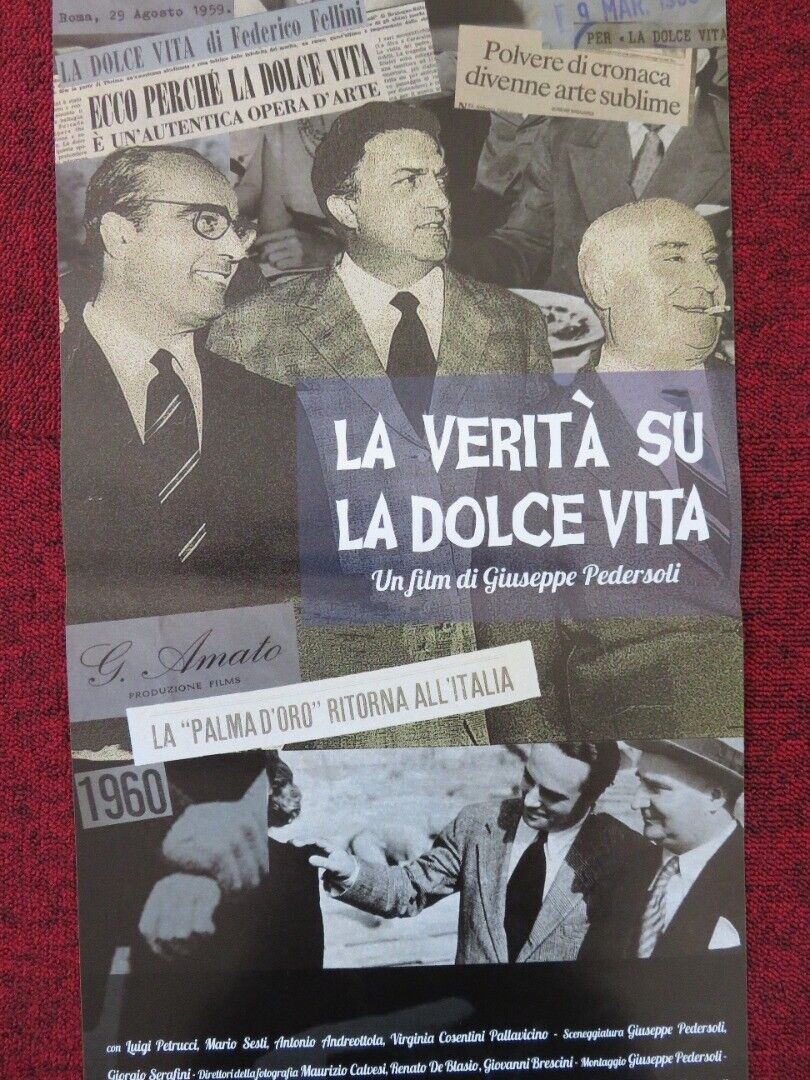 THE TRUTH ABOUT LA DOLCE VITA ITALIAN LOCANDINA (26.5"x12.5") POSTER 2020 Rendezvous Cinema Movie posters