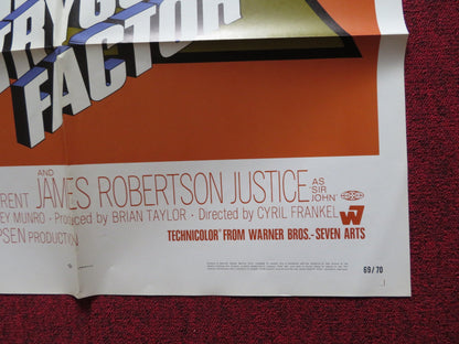 THE TRYGON FACTOR FOLDED US ONE SHEET POSTER STEWART GRANGER S. HAMPSHIRE 1968 Rendezvous Cinema Movie posters