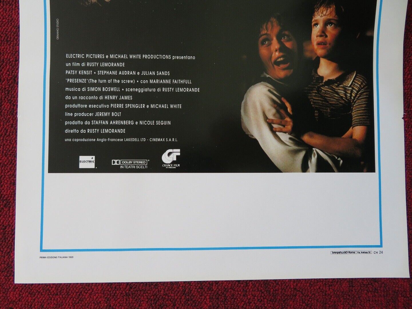 THE TURN OF THE SCREW ITALIAN LOCANDINA (27.5"x13") POSTER PATZY KENSIT 1993 Movie posters