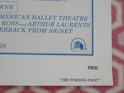 THE TURNING POINT US ONE SHEET POSTER ANNE BANCROFT SHIRLEY MACLAINE Movie posters