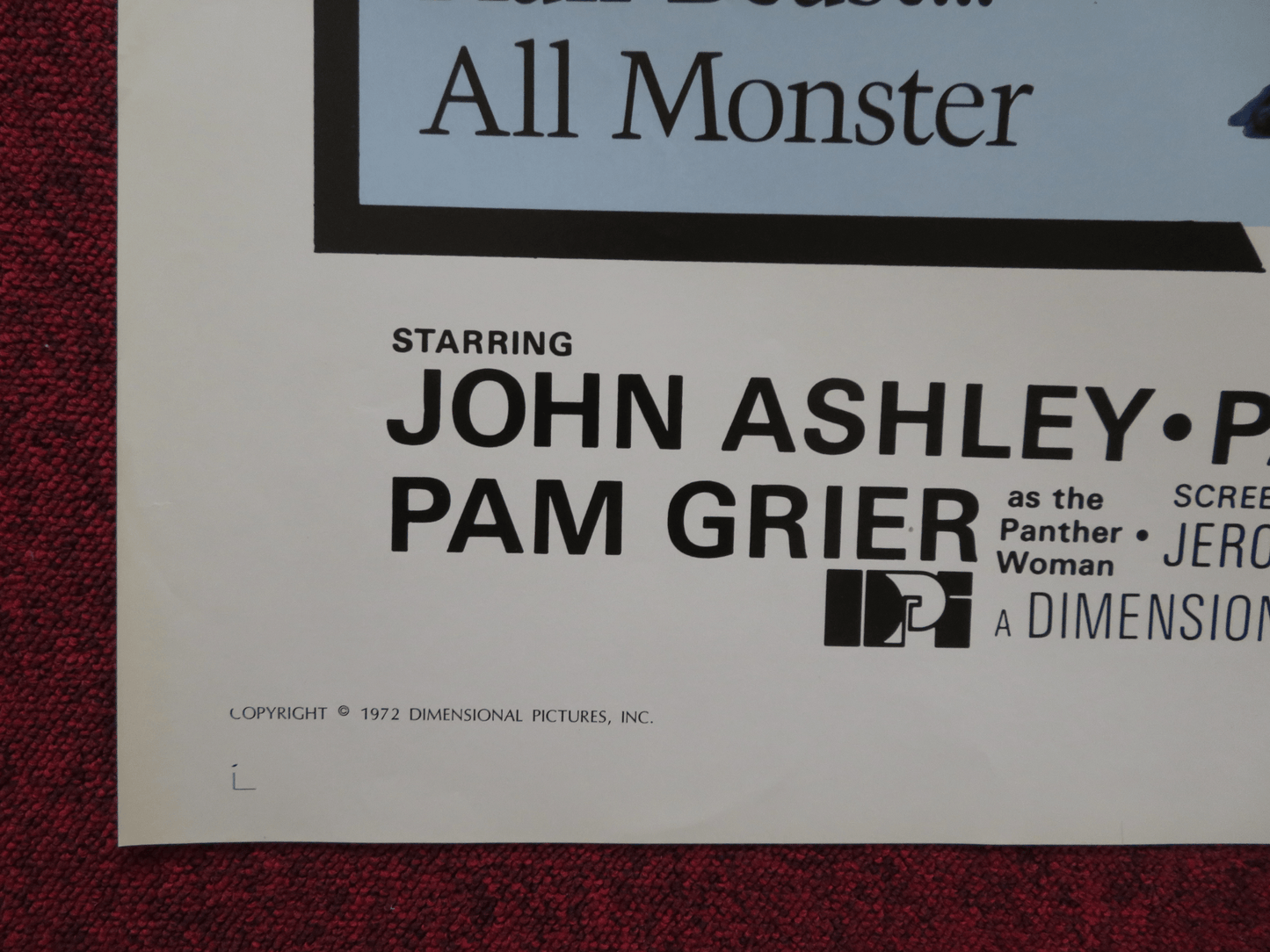 THE TWILIGHT PEOPLE FOLDED US ONE SHEET POSTER JOHN ASHLEY PAT WOODELL 1972 Rendezvous Cinema Movie posters