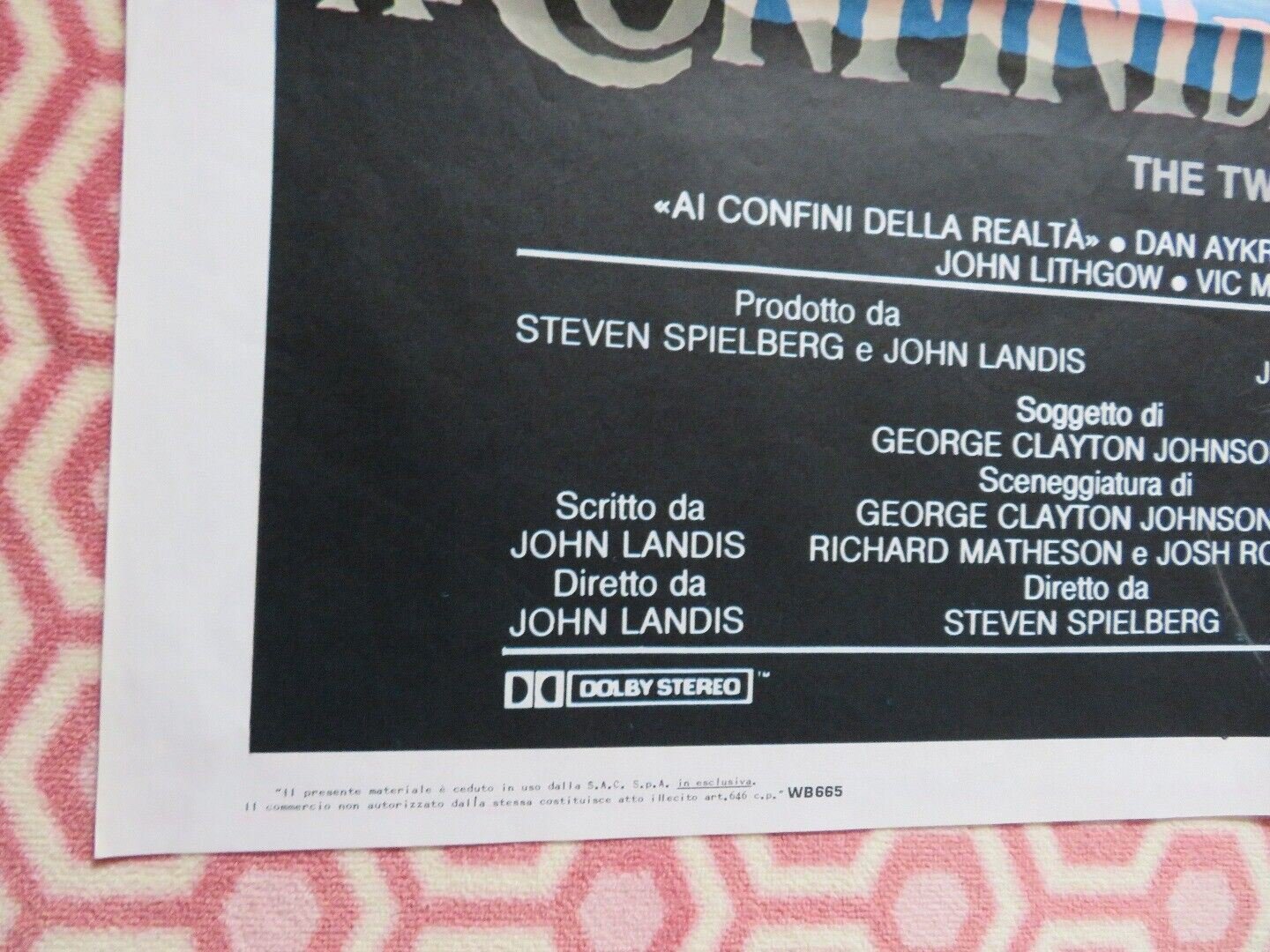 THE TWILIGHT ZONE ITALIAN 2 FOGLIO (55"x 39") POSTER DAN AYKROYD ALBERT BROOKS Movie posters