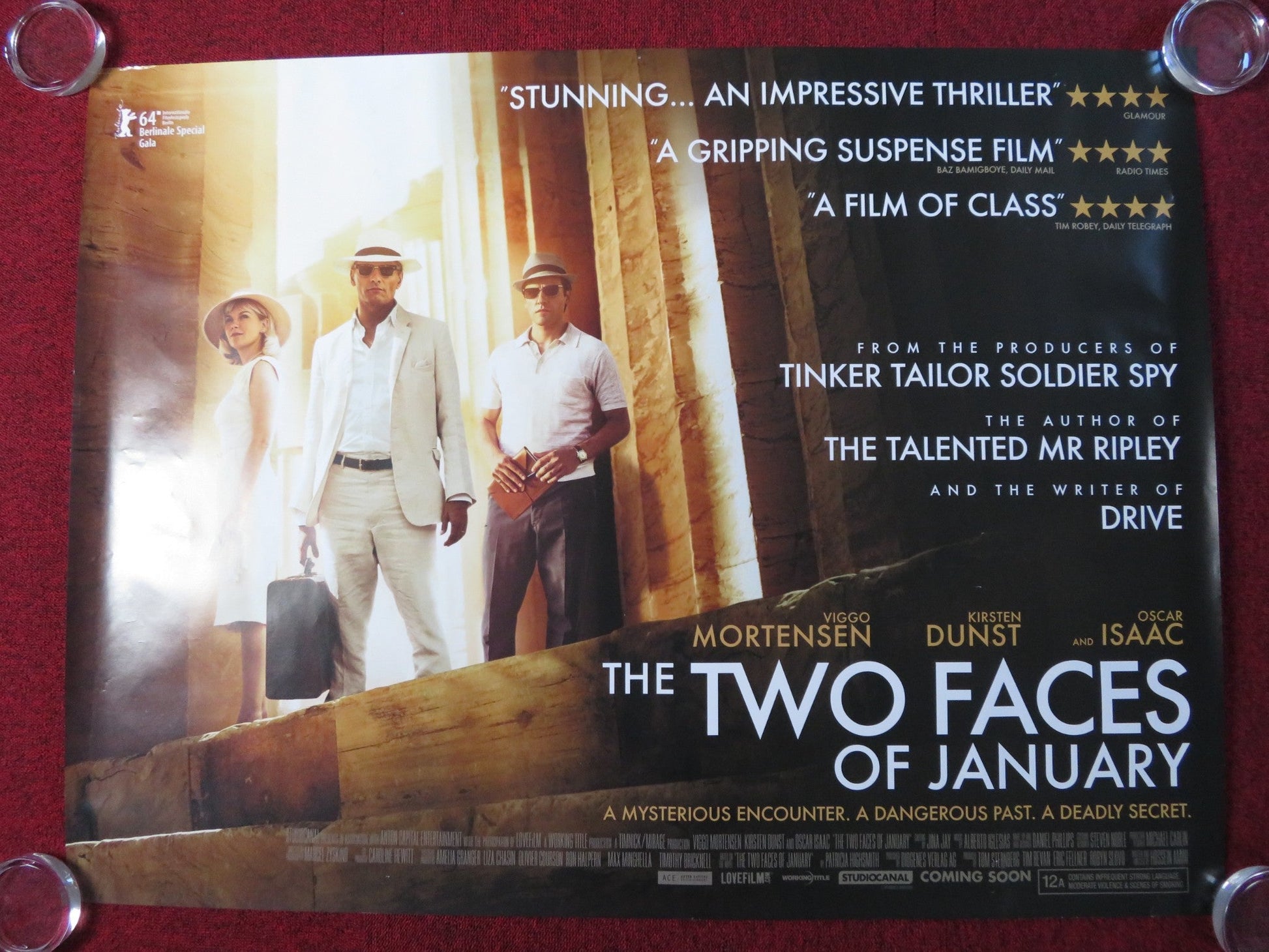 THE TWO FACES OF JANUARY UK QUAD (30"x 40") ROLLED POSTER OSCAR ISAAC 2014 Rendezvous Cinema Movie posters