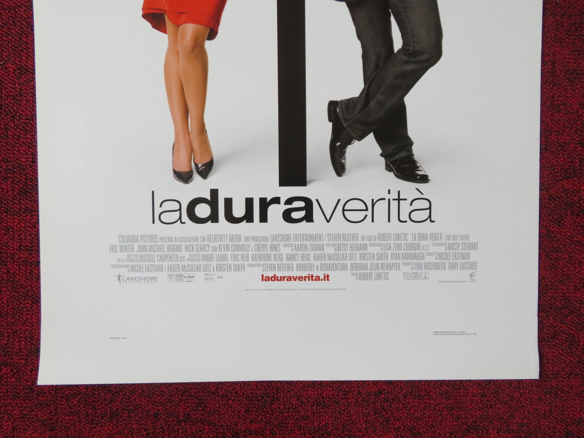THE UGLY TRUTH ITALIAN LOCANDINA POSTER KATHERINE HEIGL GERARD BUTLER 2009 Rendezvous Cinema Movie posters