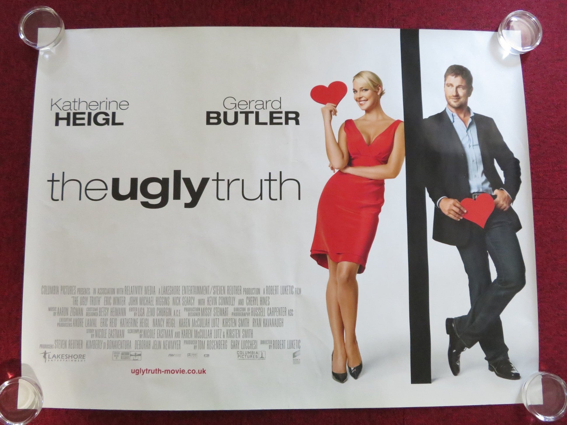 THE UGLY TRUTH UK QUAD ROLLED POSTER GERARD BUTLER KATHERINE HEIGL 2009 Rendezvous Cinema Movie posters