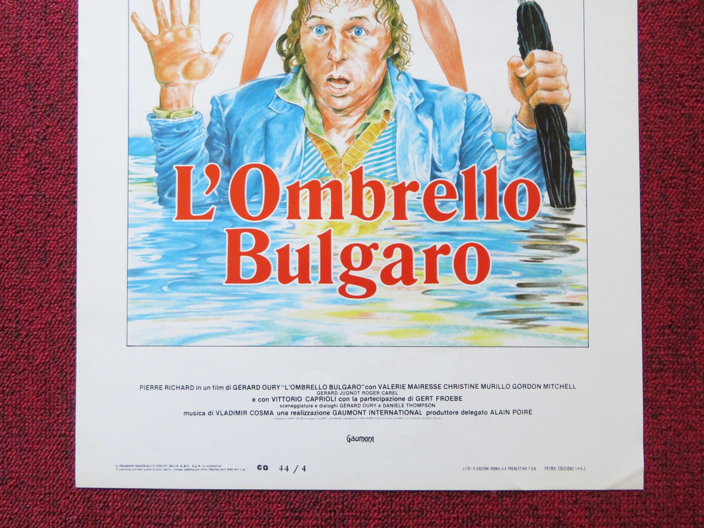 THE UMBRELLA COUP ITALIAN LOCANDINA POSTER PIERRE RICHARD GERARD OURY 1980 Rendezvous Cinema Movie posters