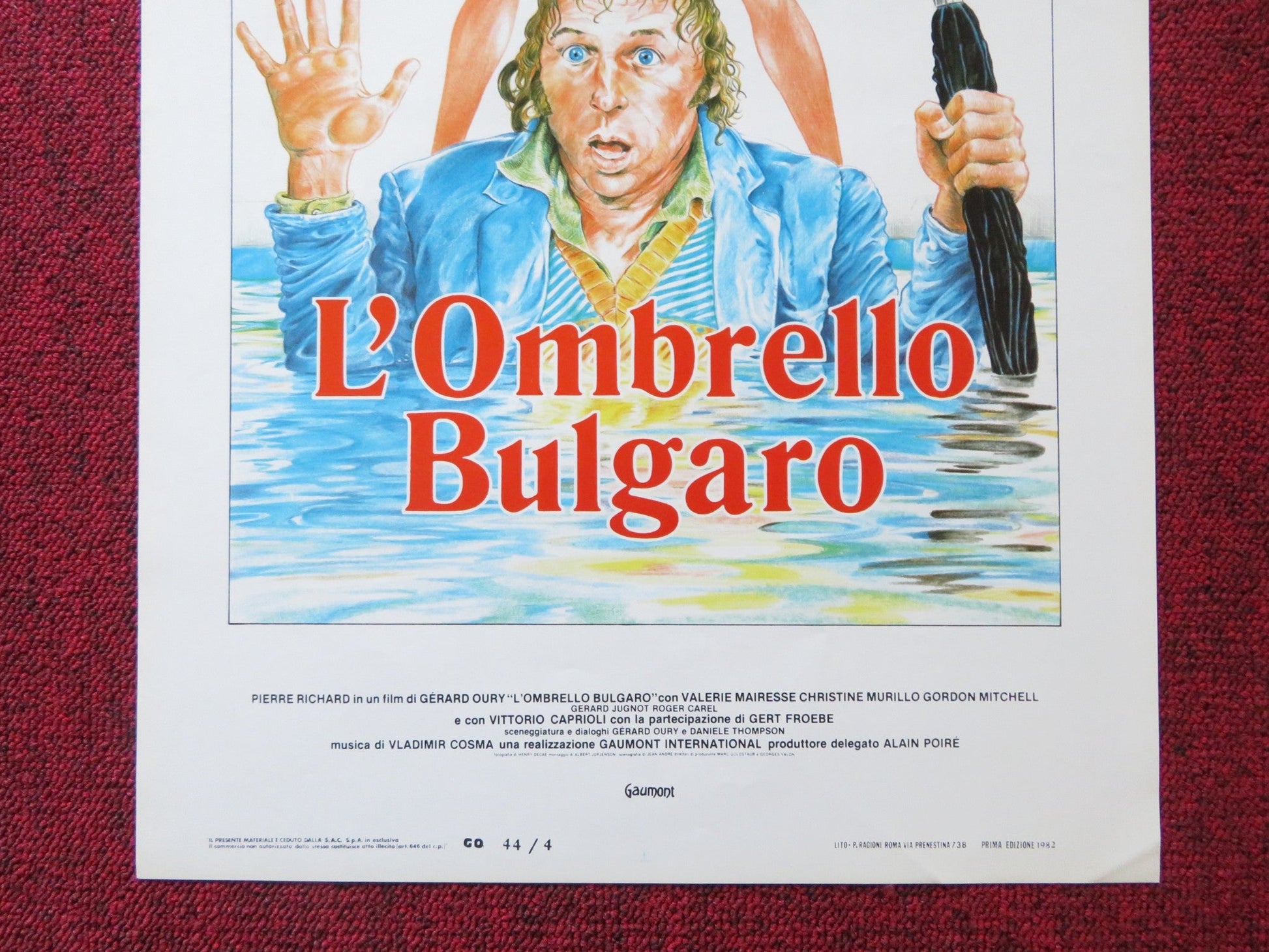 THE UMBRELLA COUP ITALIAN LOCANDINA POSTER PIERRE RICHARD GERARD OURY 1980 Rendezvous Cinema Movie posters