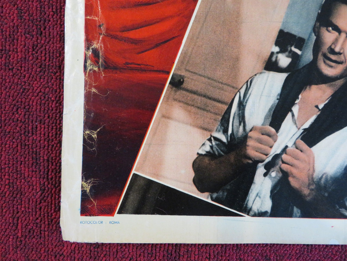 THE UNEXPECTED VOYAGER ITALIAN FOTOBUSTA POSTER DANI ROBYN GEORGES MARCHAL 1950 Rendezvous Cinema Movie posters