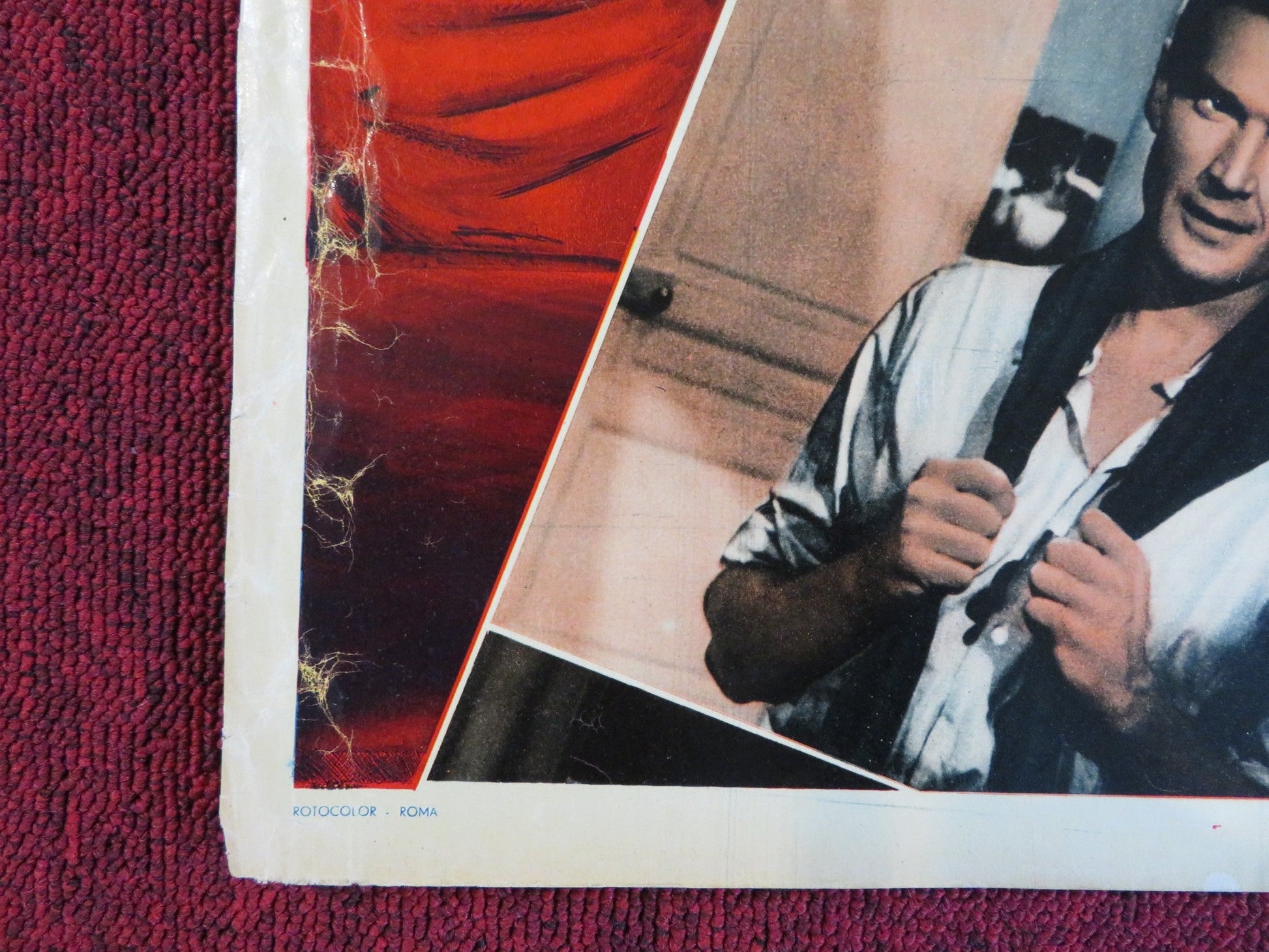 THE UNEXPECTED VOYAGER ITALIAN FOTOBUSTA POSTER DANI ROBYN GEORGES MARCHAL 1950 Rendezvous Cinema Movie posters