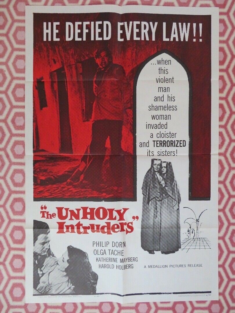 THE UNHOLY INTRUDERS ONE SHEET POSTER PHILIP DORN OLGA TACHE FROM 1952 Movie posters