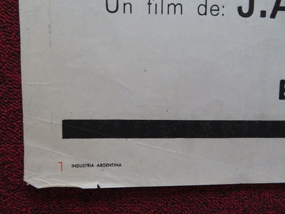 THE UNINHIBITED FOLDED ARGENTINA POSTER JAMES MASON MELINA MERCOURI 1965 - Rendezvous Cinema