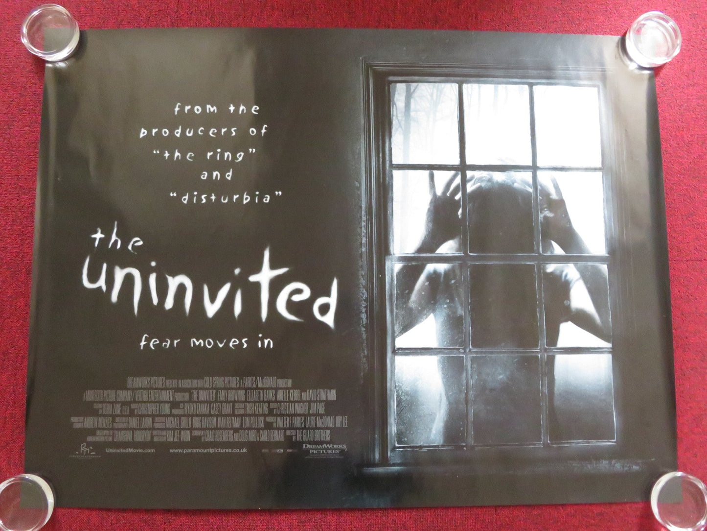 THE UNINVITED UK QUAD (30"x 40") ROLLED POSTER EMILY BROWNING A. KEBBEL 2009 Rendezvous Cinema Movie posters