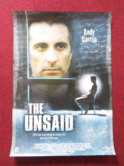 THE UNSAID VHS VIDEO POSTER ANDY GARCIA 2001 Rendezvous Cinema Movie posters