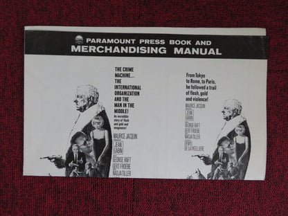 THE UPPER HAND UNCUT PARAMOUNT FOLDED PRESS BOOK GEORGE RAFT GERT FROEBE 1966 Rendezvous Cinema Movie posters