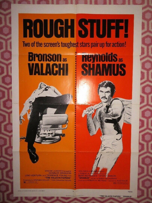 THE VALACHI PAPERS SHAMUS DOUBLE BILL US ONE SHEET POSTER BRONSON 1973 Movie posters
