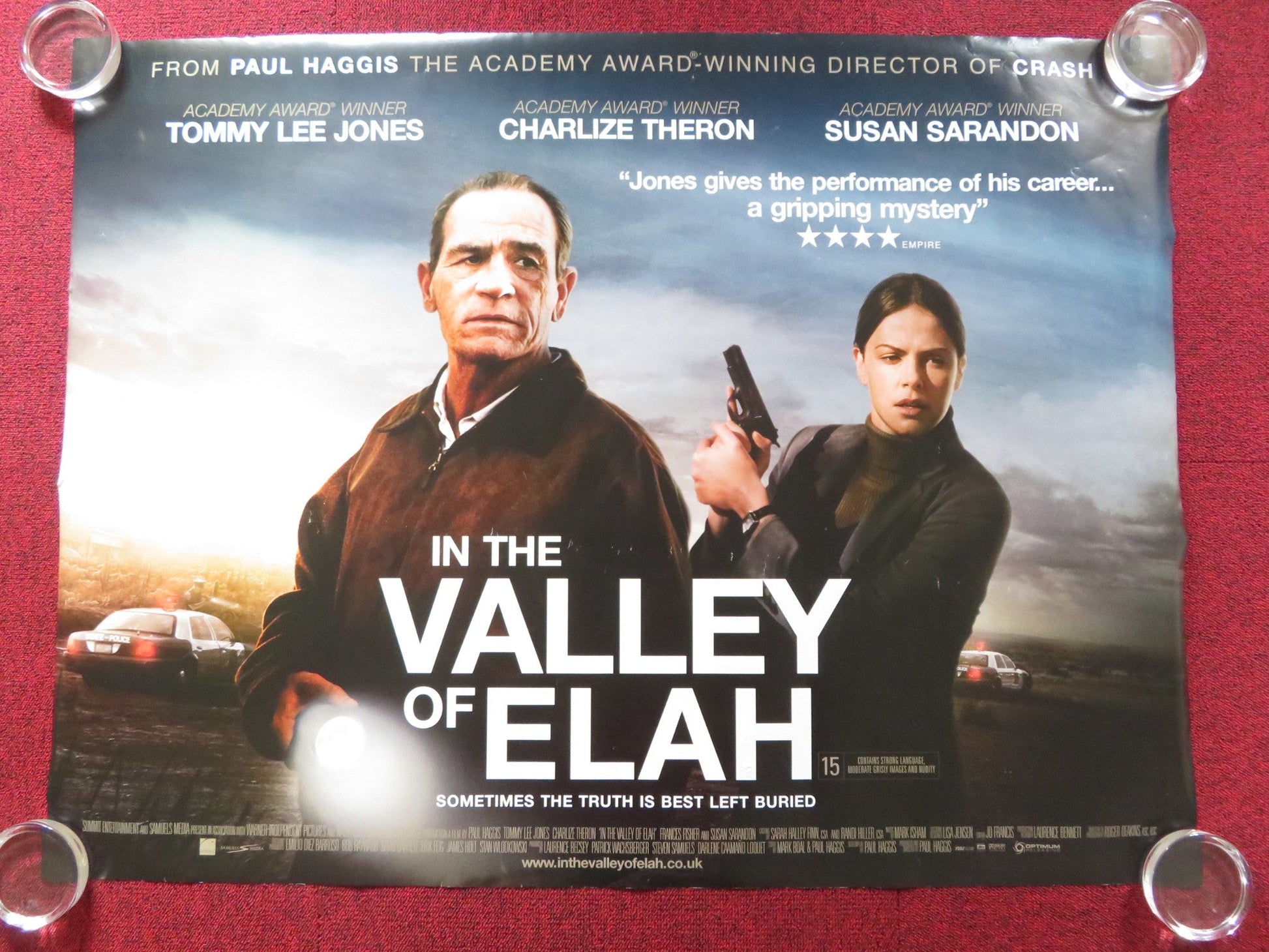THE VALLEY OF ELAH UK QUAD ROLLED POSTER TOMMY LEE JONES CHARLIZE THERON 2007 Rendezvous Cinema Movie posters