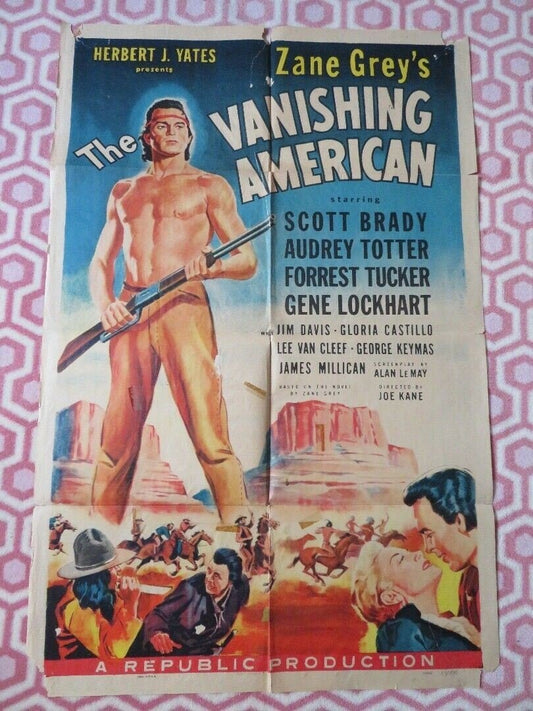 THE VANISHING AMERICAN FOLDED US ONE SHEET POSTER SCOTT BRADY AUDREY TOTTER '55 Movie posters