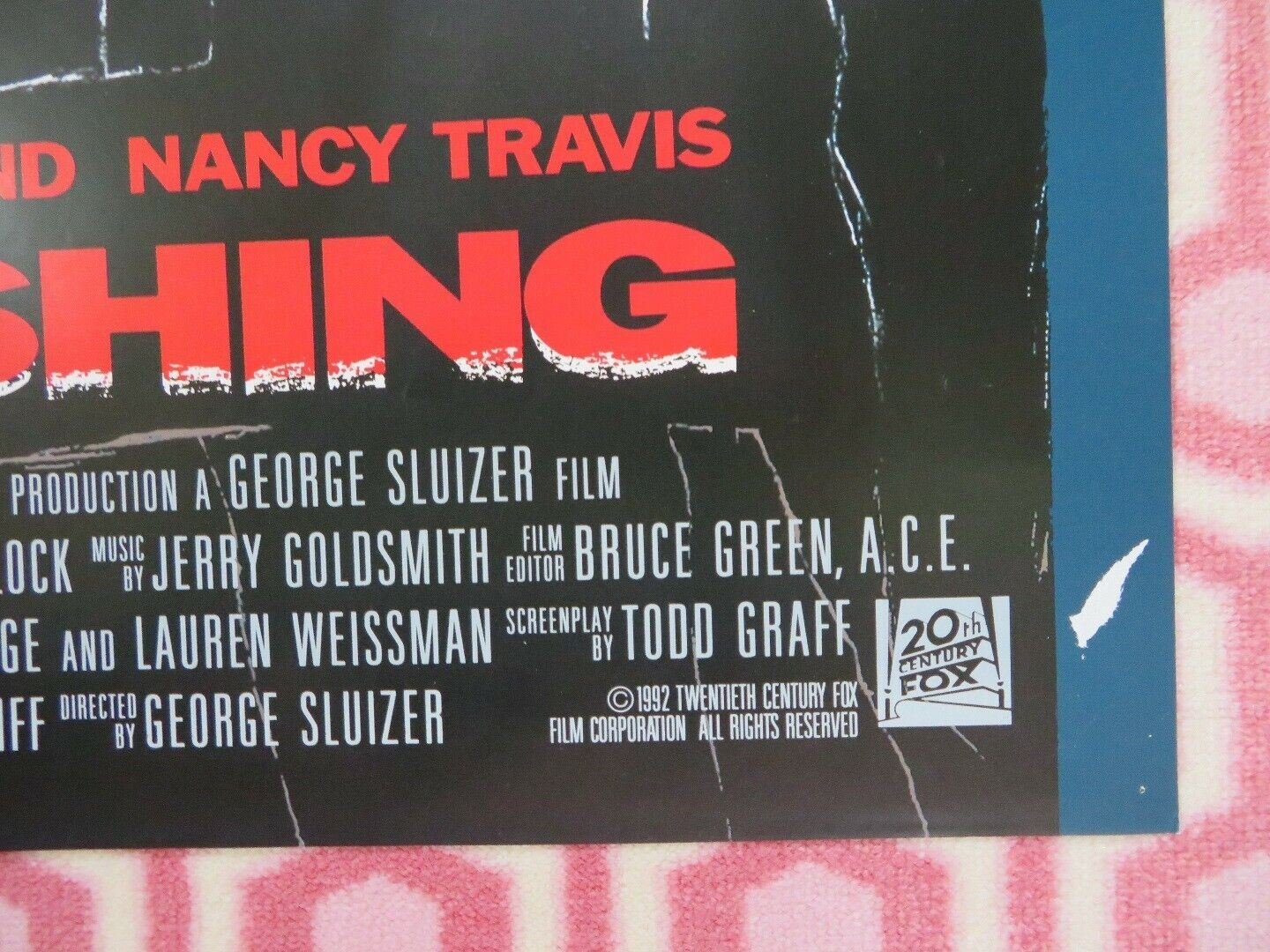 THE VANISHING US ONE SHEET POSTER JEFF BRIDGES GEORGE SLUIZER 1993 Movie posters