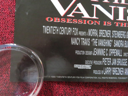 THE VANISHING VHS VIDEO POSTER JEFF BRIDGES KIEFER SUTHERLAND NANCY TRAVIS 1993 Rendezvous Cinema Movie posters