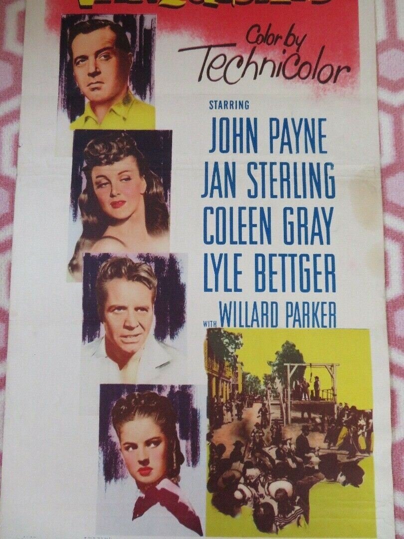 THE VANQUISHED US INSERT (14"x 36") POSTER JOHN PAYNE JAN STERLING 1953 Movie posters