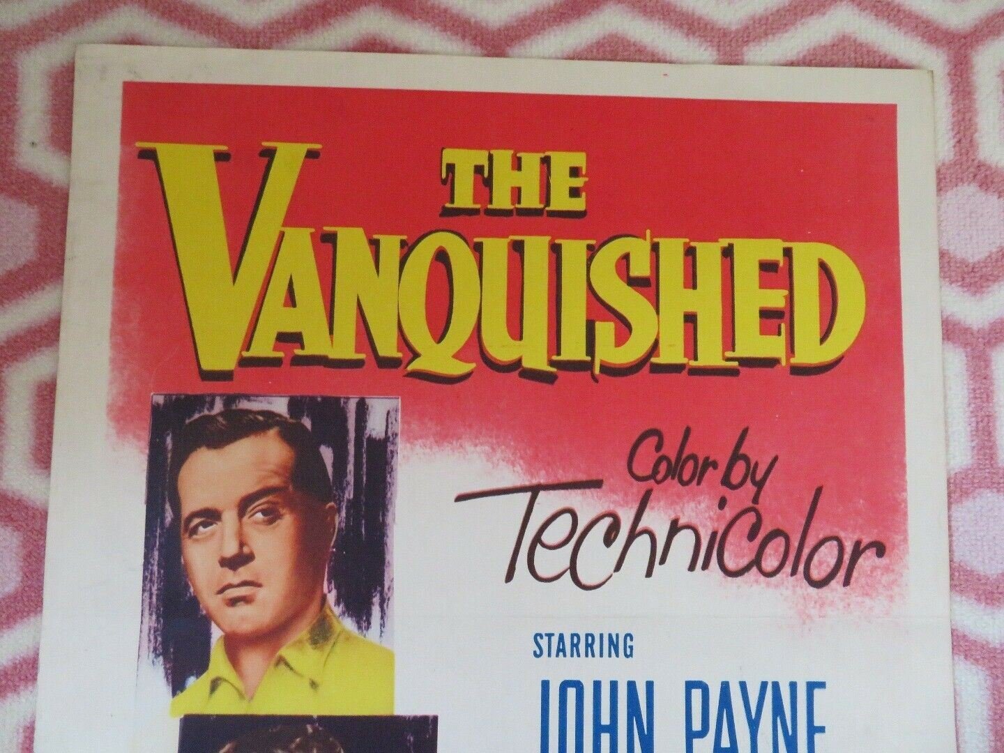 THE VANQUISHED US INSERT (14"x 36") POSTER JOHN PAYNE JAN STERLING 1953 Movie posters