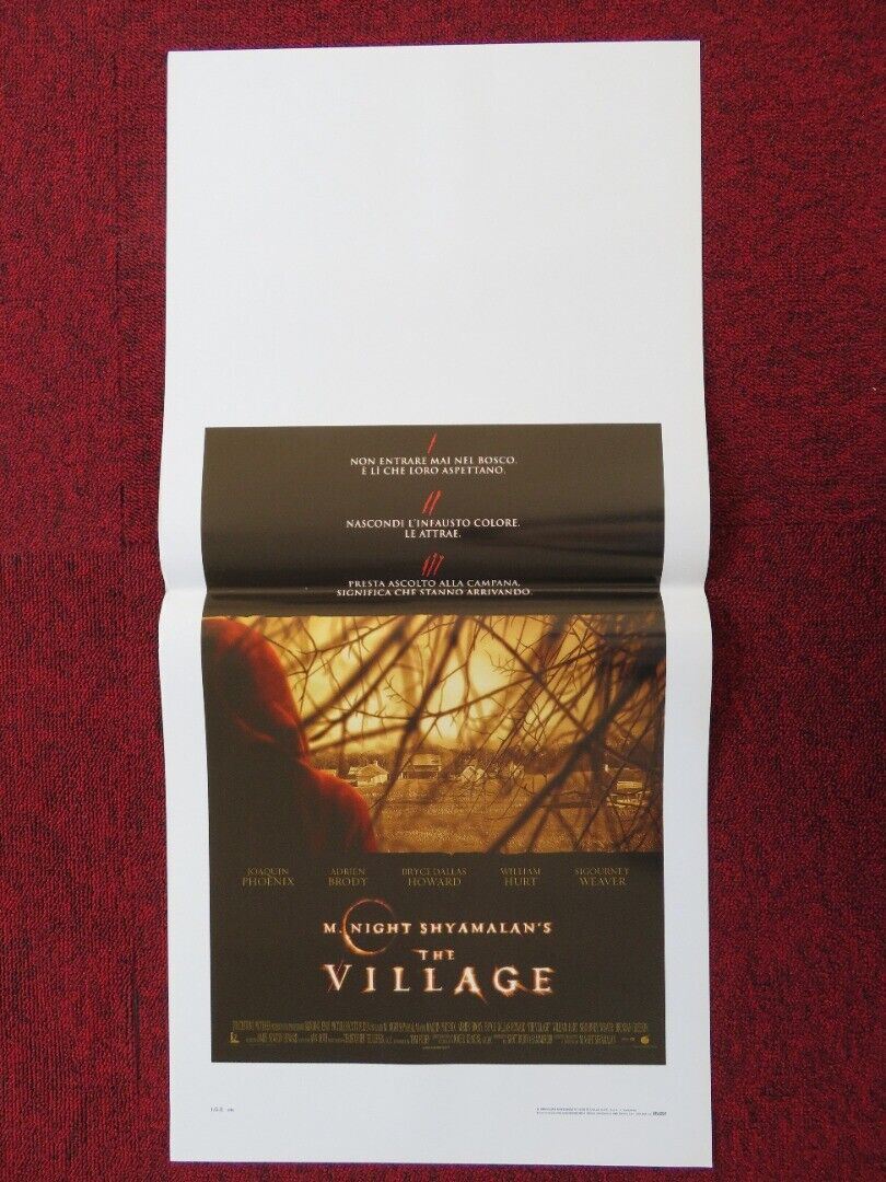THE VILLAGE ITALIAN LOCANDINA (27.5"x13") POSTER S WEAVER W HURT 2004 Movie posters
