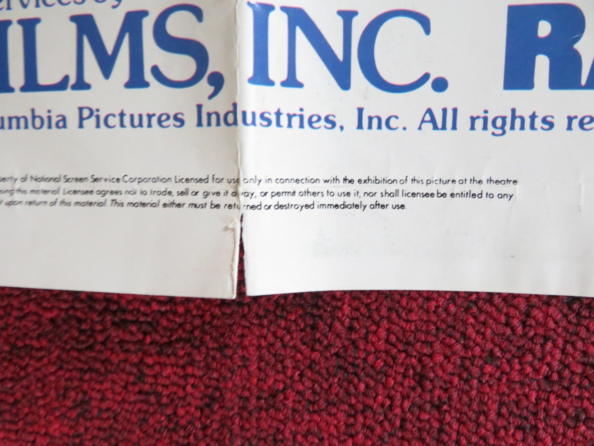 THE VILLAIN FOLDED US ONE SHEET POSTER KIRK DOUGLAS ARNOLD SCHWARZENEGGER 1979 Rendezvous Cinema Movie posters