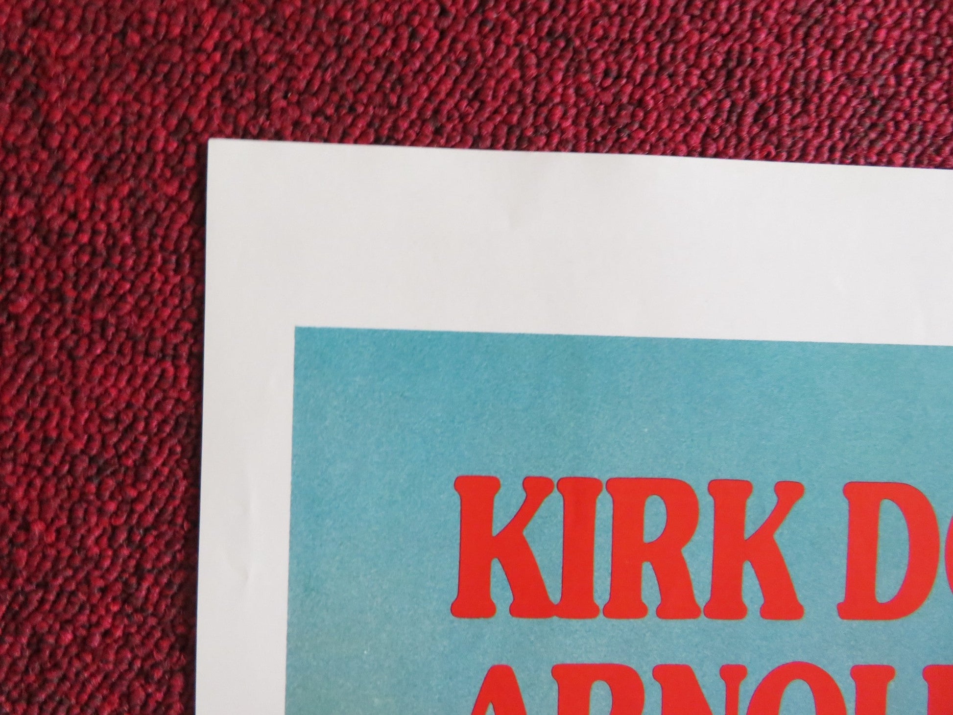 THE VILLAIN FOLDED US ONE SHEET POSTER KIRK DOUGLAS ARNOLD SCHWARZENEGGER 1979 Rendezvous Cinema Movie posters