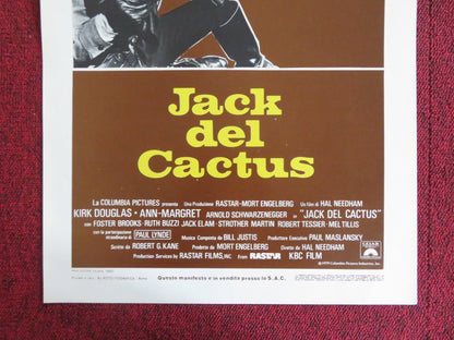 THE VILLAIN ITALIAN LOCANDINA POSTER KIRK DOUGLAS ARNOLD SCHWARZENEGGER 1980 Rendezvous Cinema Movie posters