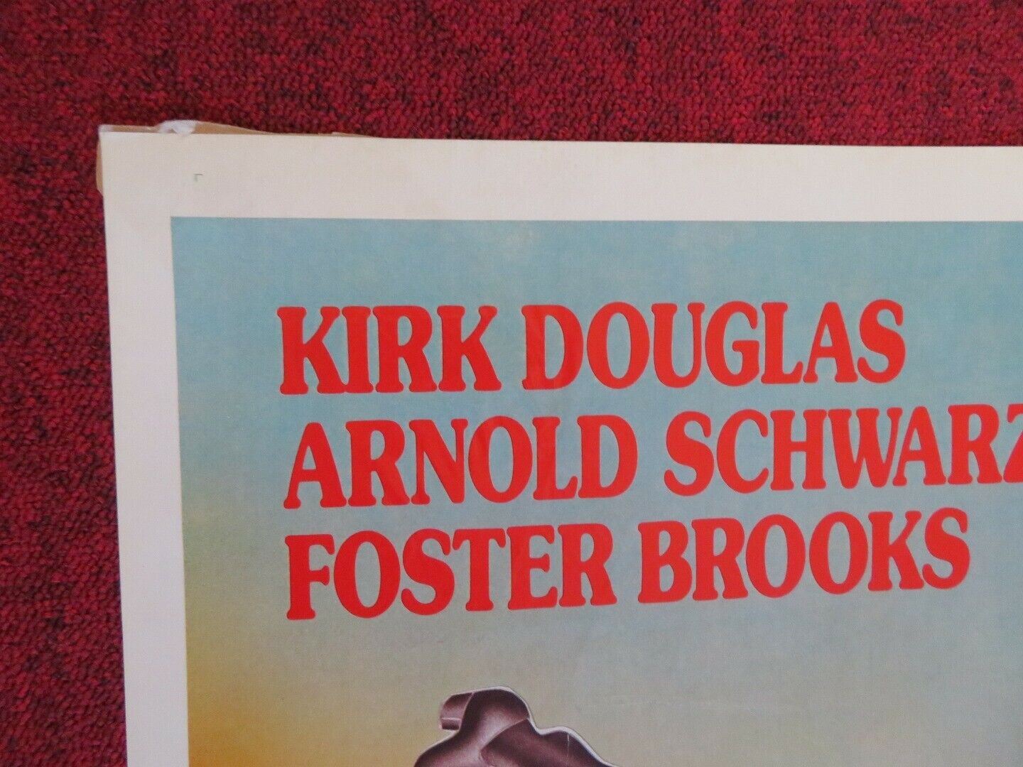 THE VILLIAN FOLDED US ONE SHEET POSTER KIRT DOUGLAS SCHWARZENEGGER 1979 Movie posters