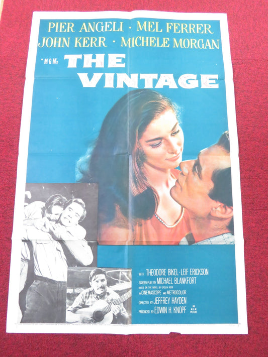 THE VINTAGE FOLDED US ONE SHEET POSTER PIER ANGELI MEL FERRER 1957 Rendezvous Cinema Movie posters
