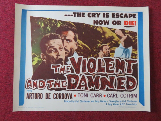 THE VIOLENT AND THE DAMMED US HALF SHEET (22"x 28") POSTER 1962 - Rendezvous Cinema