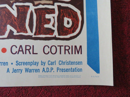 THE VIOLENT AND THE DAMMED US HALF SHEET (22"x 28") POSTER 1962 - Rendezvous Cinema