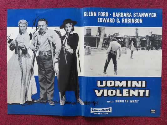 THE VIOLENT MEN - B ITALIAN FOTOBUSTA POSTER GLENN FORD BARBARA STANWYCK 1955 Rendezvous Cinema Movie posters