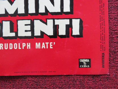 THE VIOLENT MEN - C ITALIAN FOTOBUSTA POSTER GLENN FORD BARBARA STANWYCK 1955 Rendezvous Cinema Movie posters