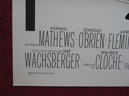 THE VISCOUNT FOLDED US ONE SHEET POSTER KERWIN MATTHEWS EDMOND O'BRIEN 1967 Rendezvous Cinema Movie posters