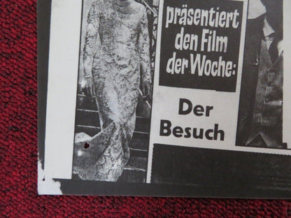 THE VISIT GERMAN POSTER (23.5"x 16.5") INGRID BERGMAN ANTHONY QUINN 1964 Movie posters