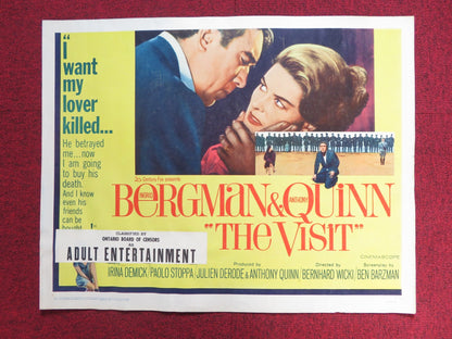 THE VISIT US HALF SHEET (22"x 28") POSTER INGRID BERGMAN ANTHONY QUINN 1964 Rendezvous Cinema Movie posters