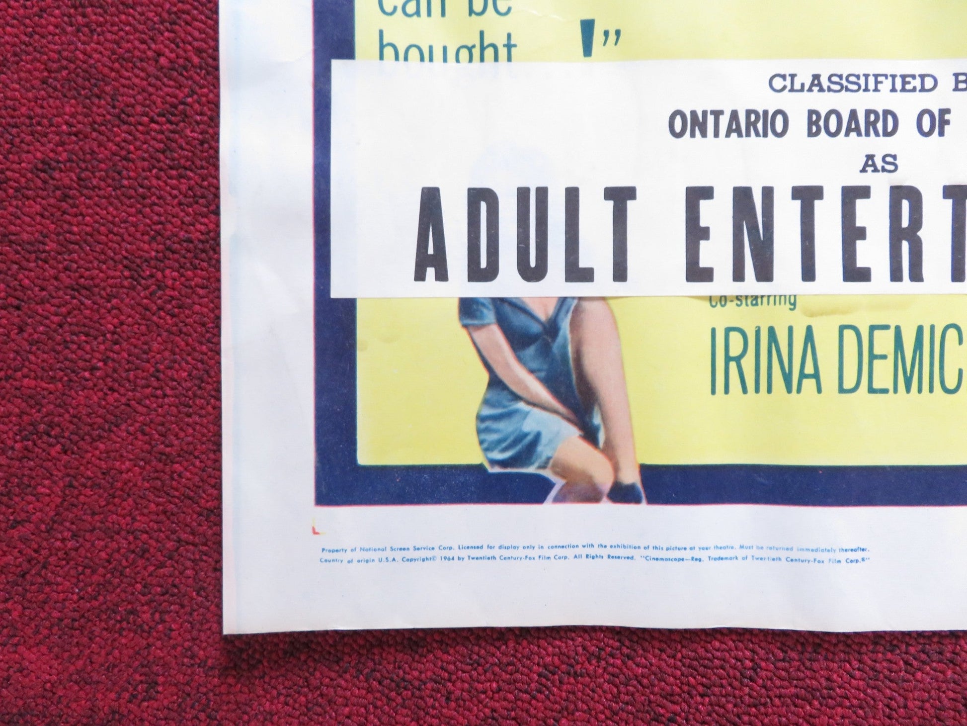 THE VISIT US HALF SHEET (22"x 28") POSTER INGRID BERGMAN ANTHONY QUINN 1964 Rendezvous Cinema Movie posters