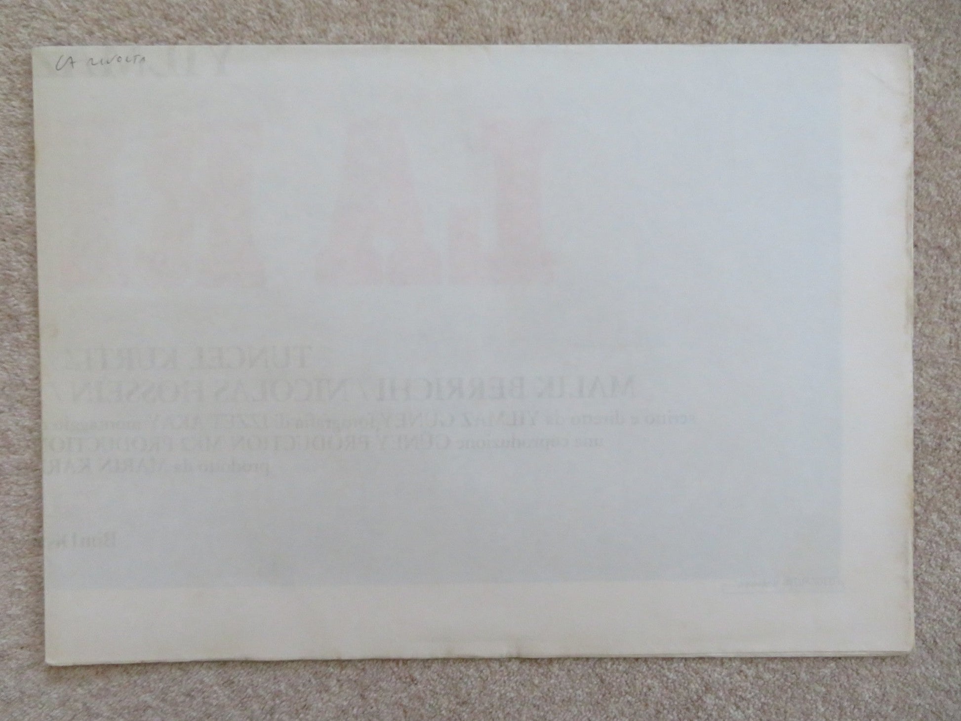 THE WALL ITALIAN 2 FOGLIO POSTER TUNCEL KURTIZ AYSE EMEL MESCI 1983 Rendezvous Cinema Movie posters