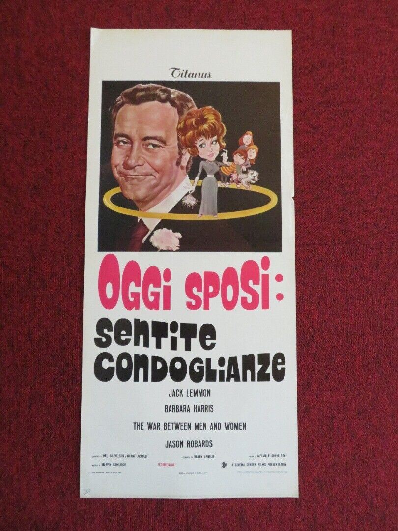 The War Between Men and Women ITALIAN LOCANDINA (27.5"x12.5") POSTER 1972 Movie posters