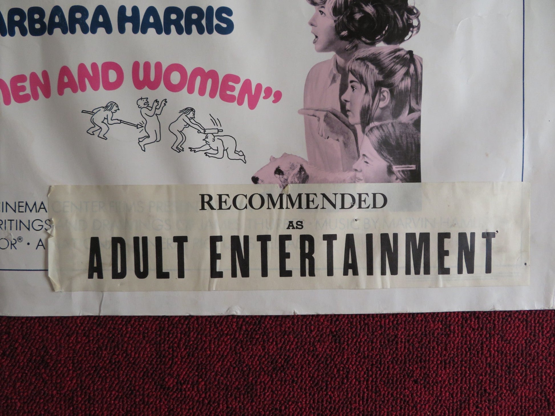 THE WAR BETWEEN MEN AND WOMEN US HALF SHEET (22"x 28") POSTER JACK LEMMON 1972 Rendezvous Cinema Movie posters