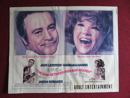 THE WAR BETWEEN MEN AND WOMEN US HALF SHEET (22"x 28") POSTER JACK LEMMON 1972 Rendezvous Cinema Movie posters